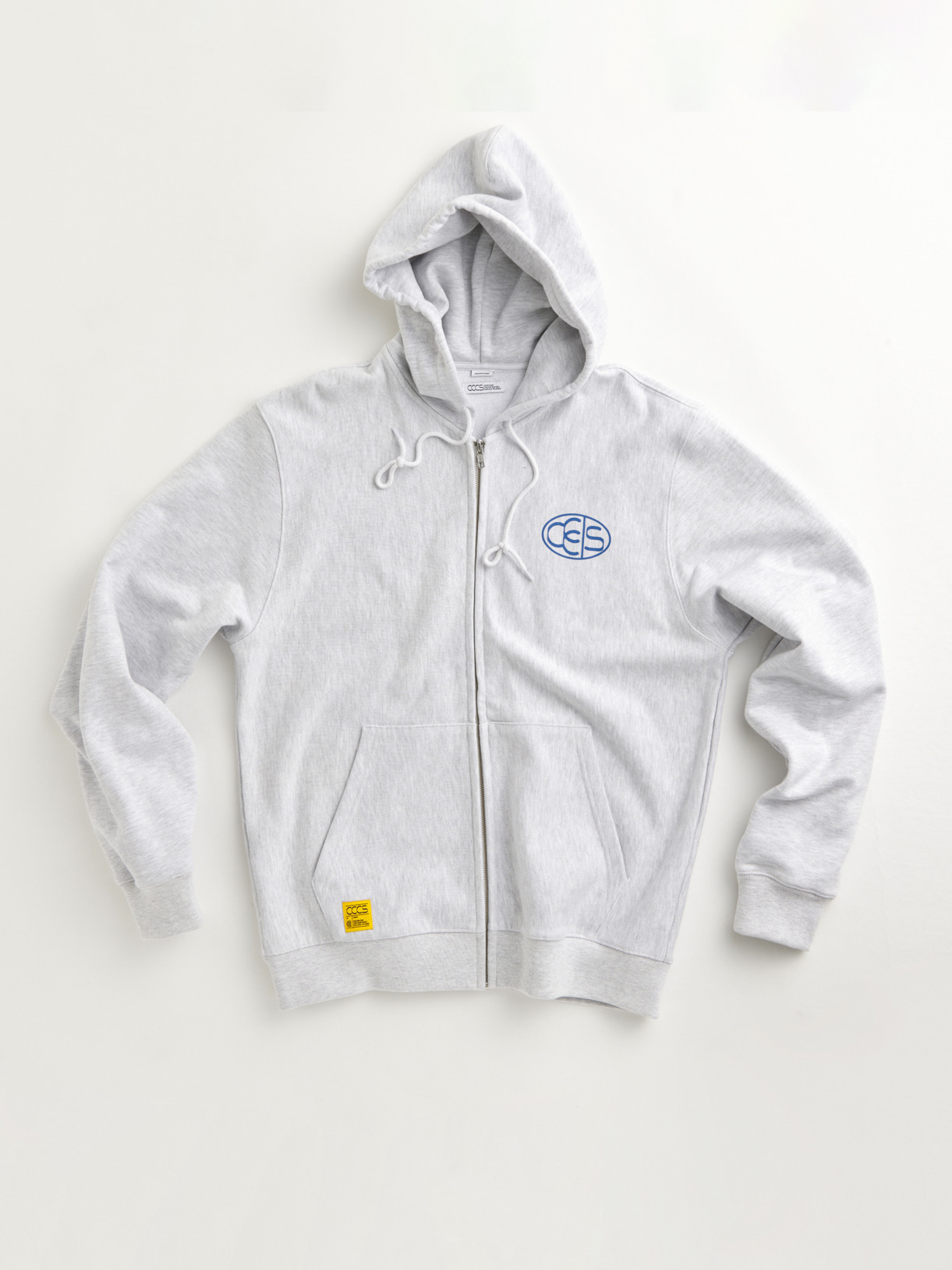 HEATHER GERY OVAL LOGO HOODED ZIP-UP